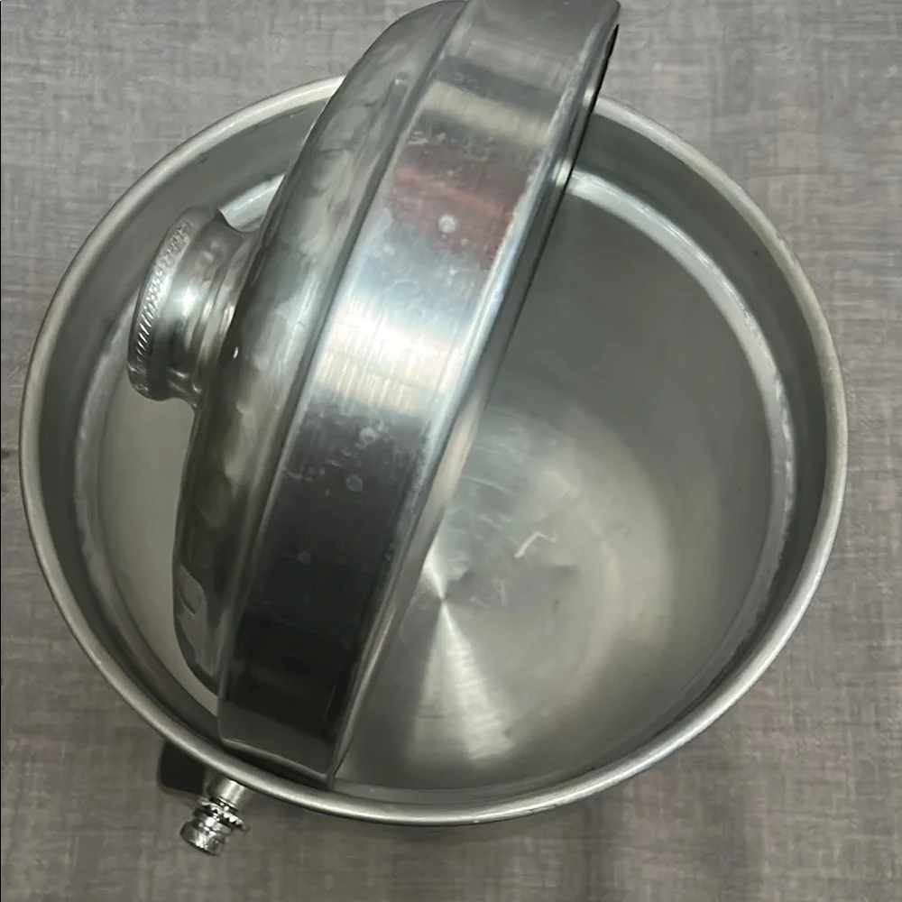 NASCO-Italy MCM 50’s Hammered Aluminum Ice bucket Vintage #0210255